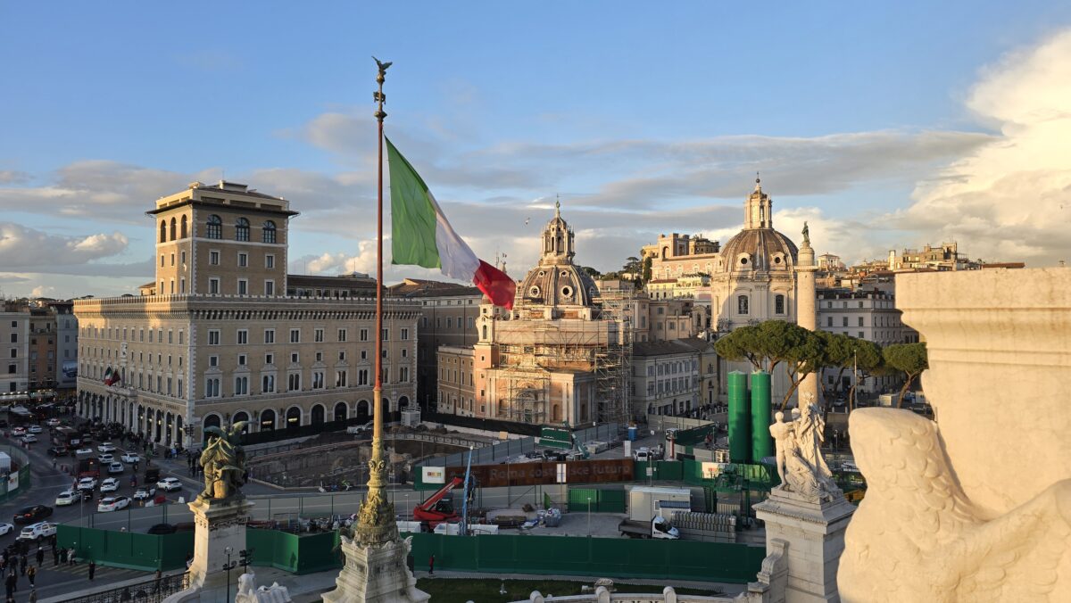 Blickl auf die Piazza Venezia